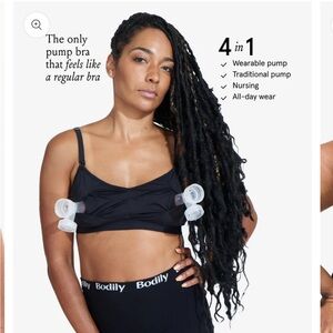 Bodily “The Do Anything Bra” Black 4-in-1 Pumping and Nursing Bra